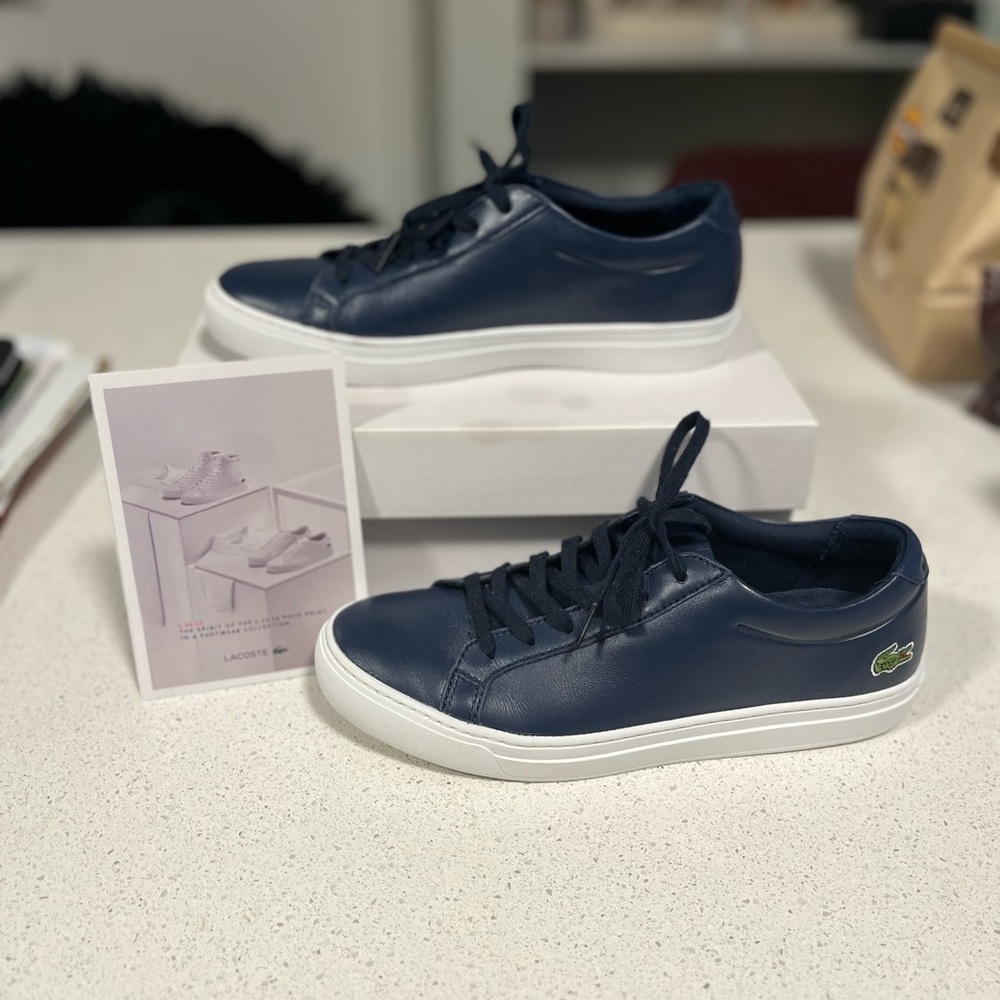 Lacoste: L.12.12 Women’s Pique Shoes - Navy - Size 8